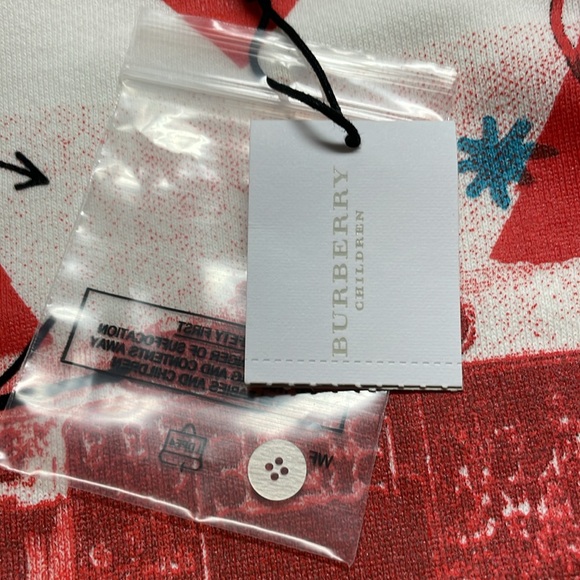 NWT Burberry six month fleece one piece with hearts from Neiman Marcus, CUTE! - Picture 3 of 7